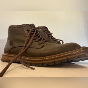 Denver Hayes Dark Brown Lace-Up Men's Work Boots